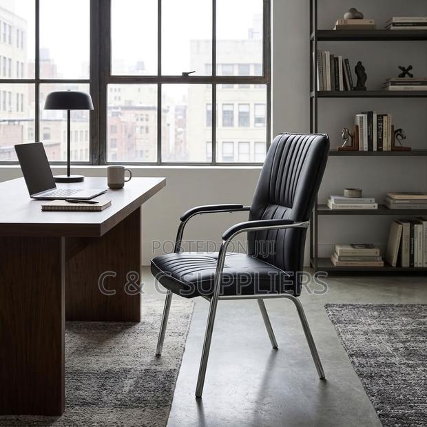 Leather Conference Chair With Armrest - thumbnail 6