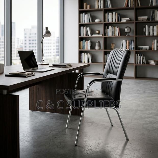 Leather Conference Chair With Armrest - thumbnail 12