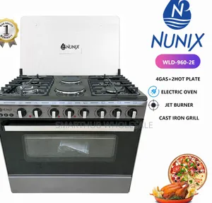 Nunix 60*90 Nunix Standing Cooker 4+1 :1 Hot Plate,