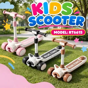 Kids Scooter RT6615 - 3 Wheel - Pink Black Brown - New