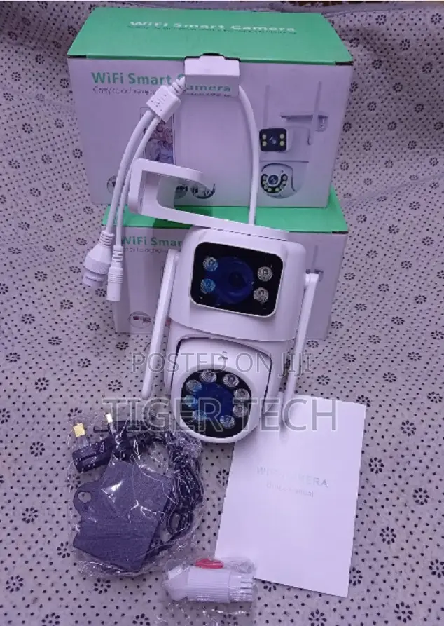 ICsee Dual Lens Wi-Fi Camera With LAN Network Port and Power Interface