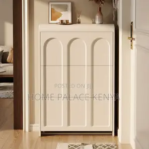 Home Shoe Rack 24Pairs Three Drawer MDF Shoe Rack