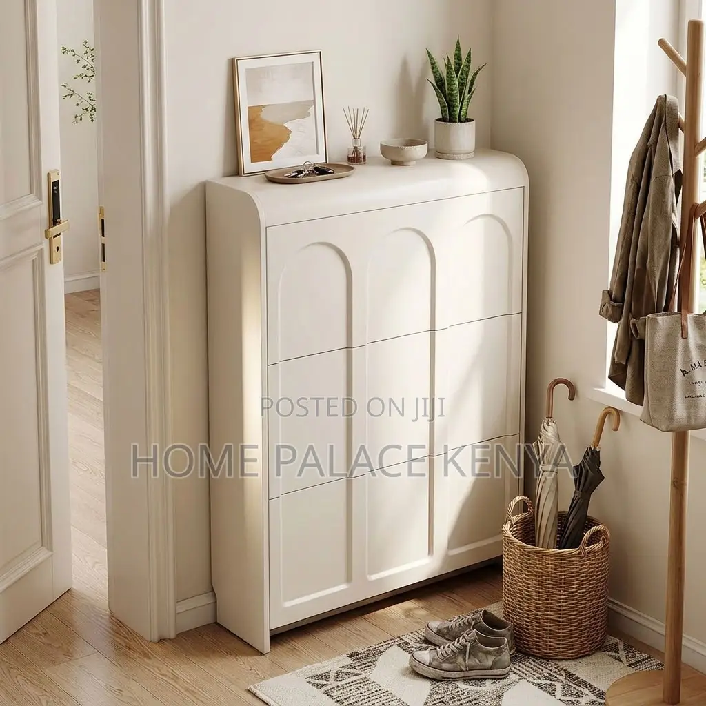 Home Shoe Rack 24Pairs Three Drawer MDF Shoe Rack
