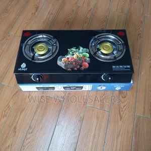 Nunix 2-Burner Glass Top Table Top Gas Stove