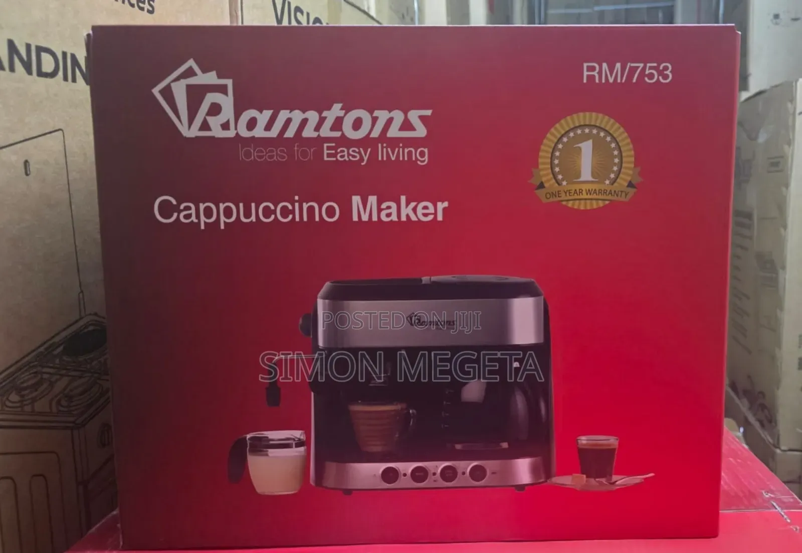 Ramtons Cappuccino Maker - Rm/753 Household Electric Appliance Unit