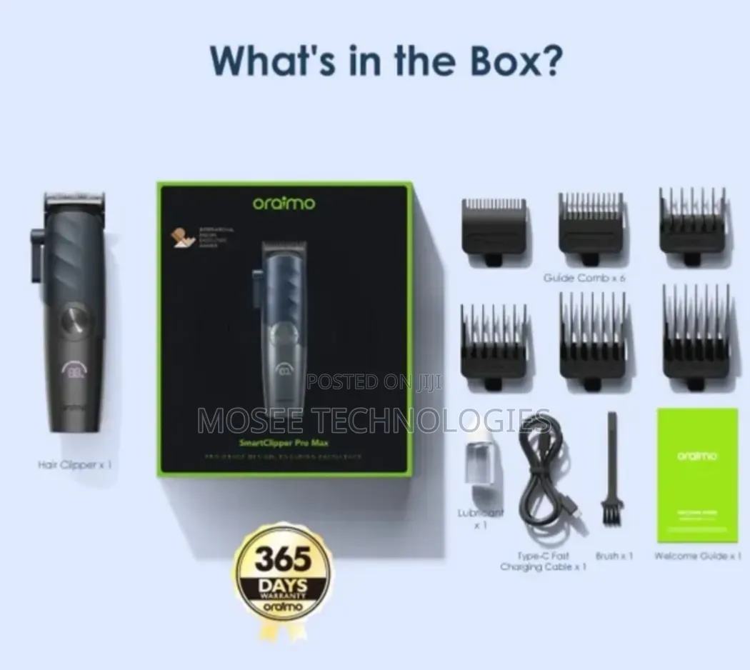 Oraimo SmartClipper Pro Max 6-Comb Professional Barber Machine