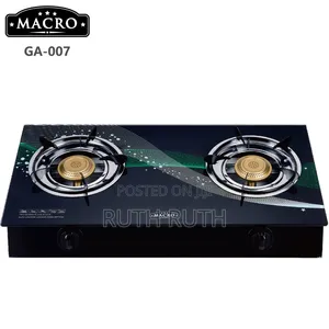 Nunix Macro 2 Burner Glass Gas Stove