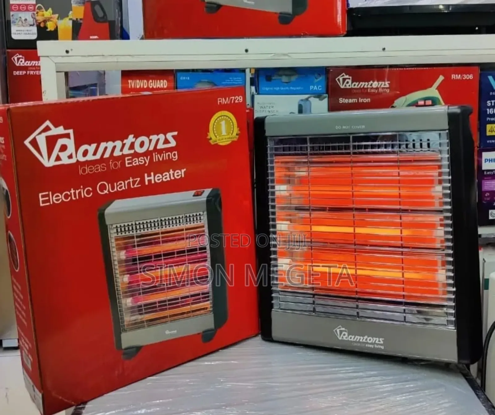 Electric 3 Bar Quartz Heater - Rm/729