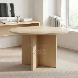 Office Table; Round Wooden Meeting Table