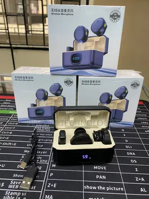 Wireless Microphone With Charger Case