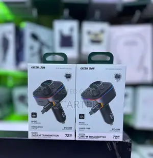 Green Lion GFM-2 Car FM Transmitter 72W (Bluetooth 5.4, Dual Port).