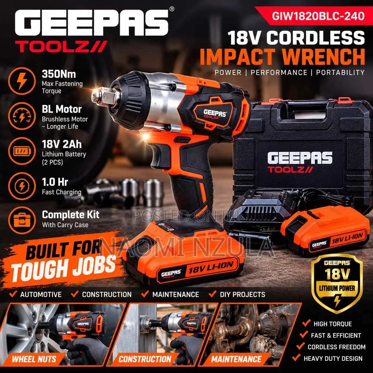 18v Cordless Impact Wrench