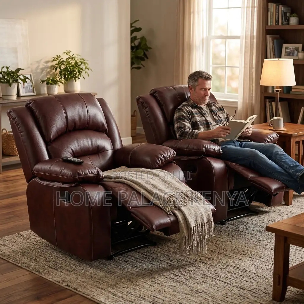 Home Sofa; Leather Recliner Home Sofa