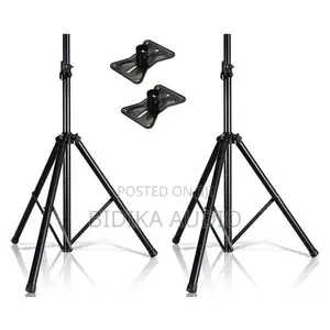 Universal Speaker Stand Mount, Metallic Heavy Duty Tripod Adjustable