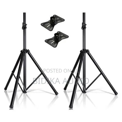 Universal Speaker Stand Mount, Metallic Heavy Duty Tripod Adjustable