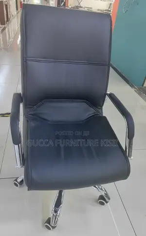 Midback Workstation Chair With Leather Upholstery