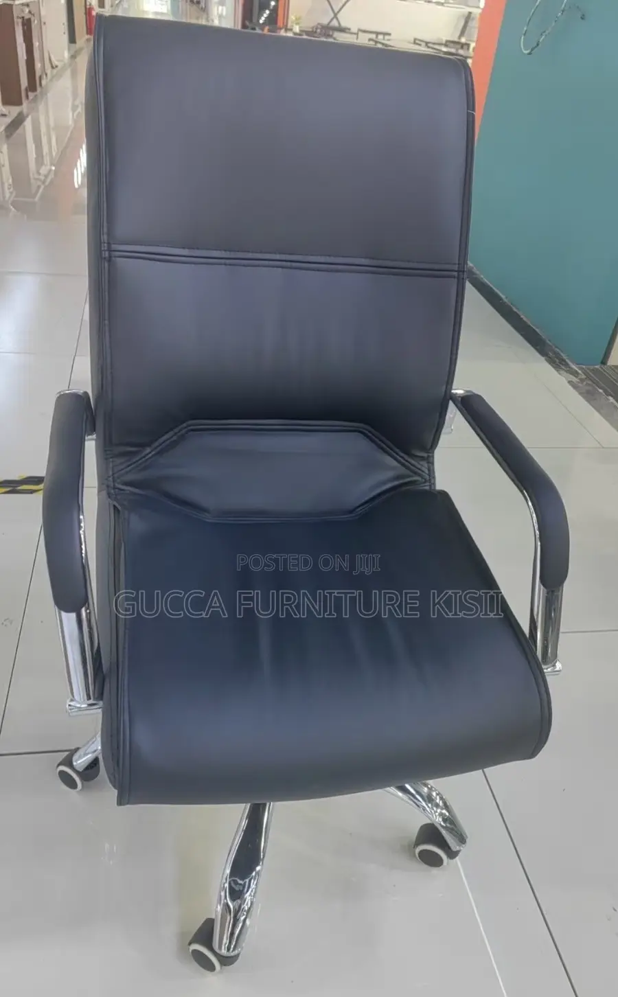 Midback Workstation Chair With Leather Upholstery