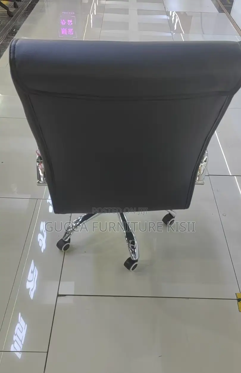 Midback Workstation Chair With Leather Upholstery