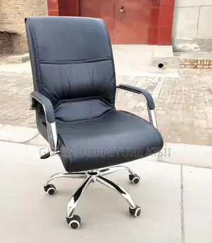 Midback Workstation Chair With Leather Upholstery