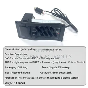 Band Acoustic Guitar Pickup EQ-7545R Guitar Equalizer