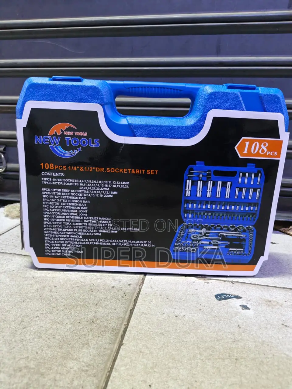 Socket Set 108 PCS NEW TOOLS 1/4 & 1/2 Drive Ratchet Wrench Tool Box