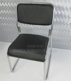 Armless Catalina Stackable Desk Leather Chair
