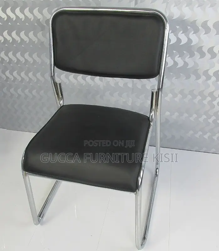 Armless Catalina Stackable Desk Leather Chair