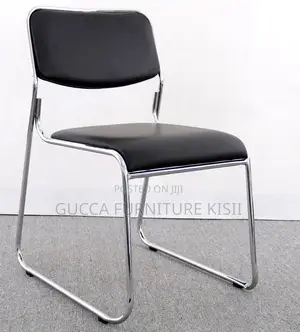 Armless Catalina Stackable Desk Leather Chair