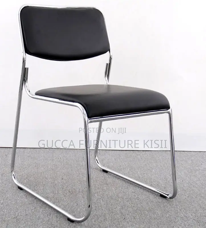 Armless Catalina Stackable Desk Leather Chair