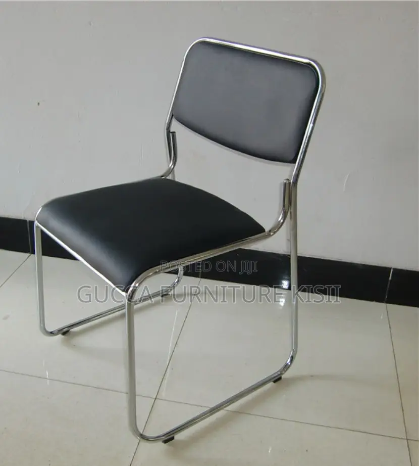 Armless Catalina Stackable Desk Leather Chair