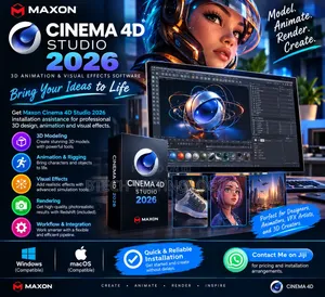 Maxon Cinema 4D Studio 2026 Software Installation
