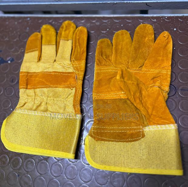 Heavy Duty Leather Work Gloves; Construction,welding, Industrial Use