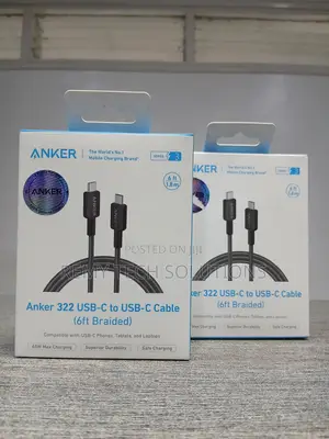 Anker 322 6ft 60w Braided USB-C to USB-C Cable