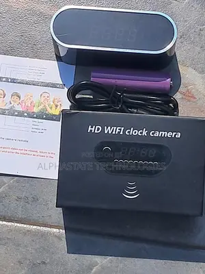 WiFi Alarm Clock Security Camera With Smartphone Monitoring
