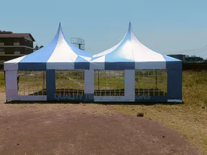 Double High Peak Event Tent – Heavy Duty, Blue & White | Special Offer
