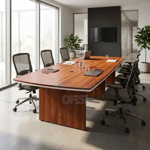 Boardroom Table; 3000mm Curved Boardroom Table