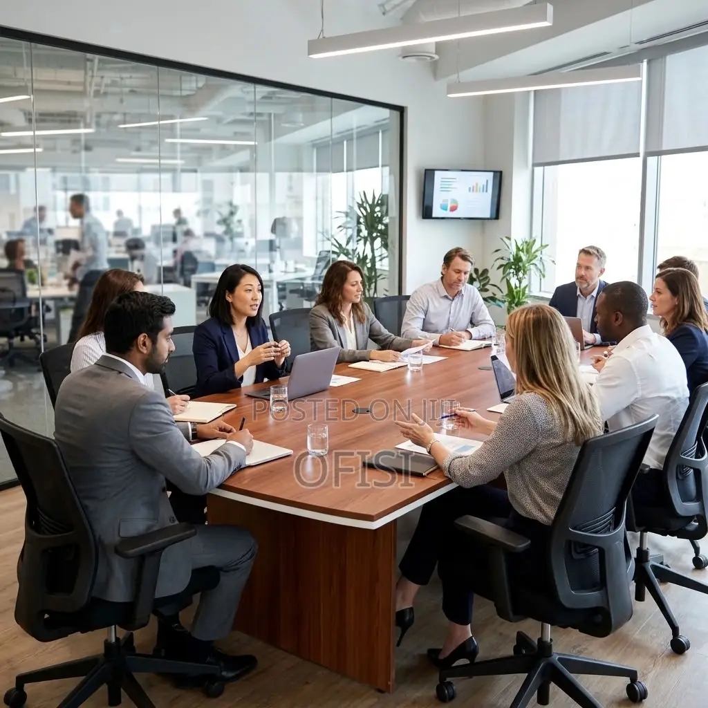 Boardroom Table; 3000mm Curved Boardroom Table