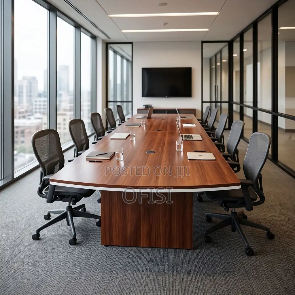 Boardroom Table; 3000mm Curved Boardroom Table