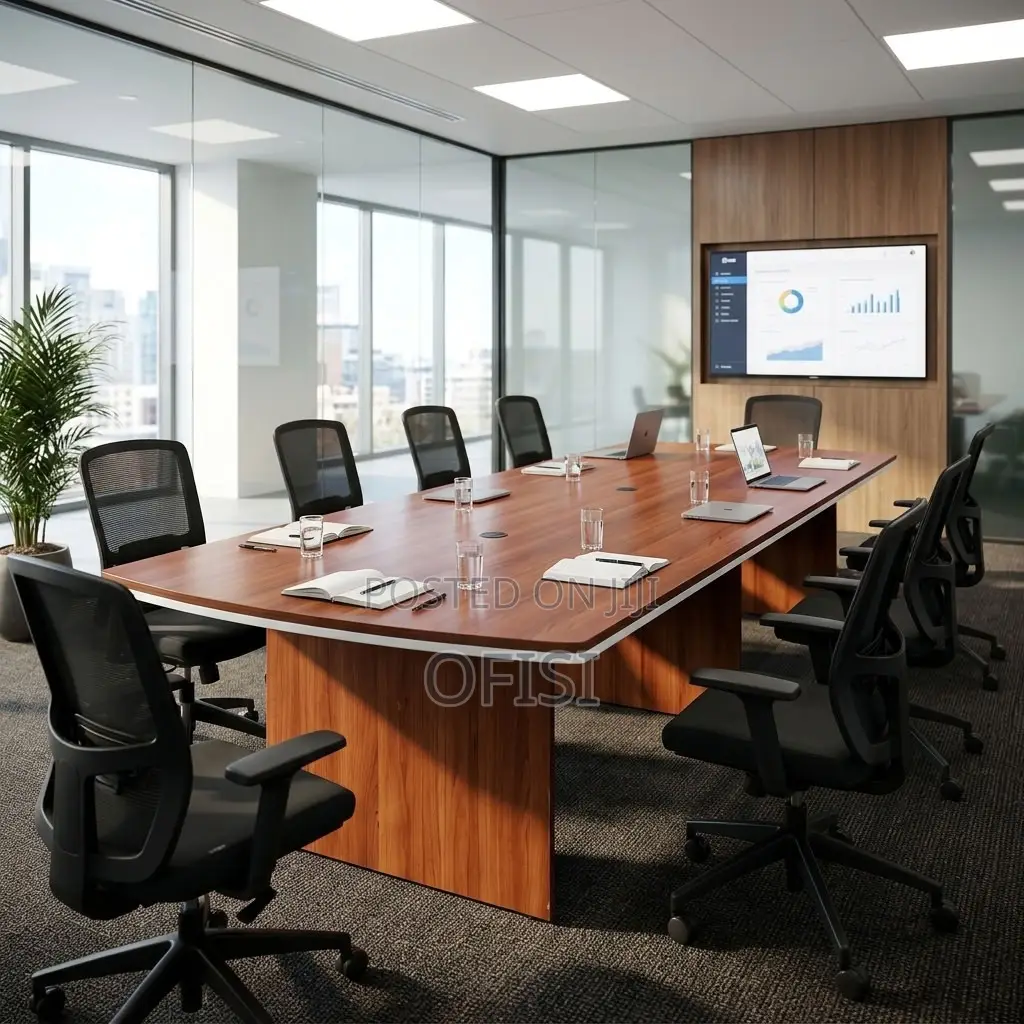 Boardroom Table; 3000mm Curved Boardroom Table