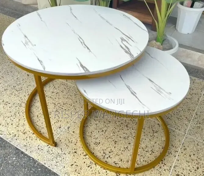 2 in 1 WHITE Nesting Coffee Table