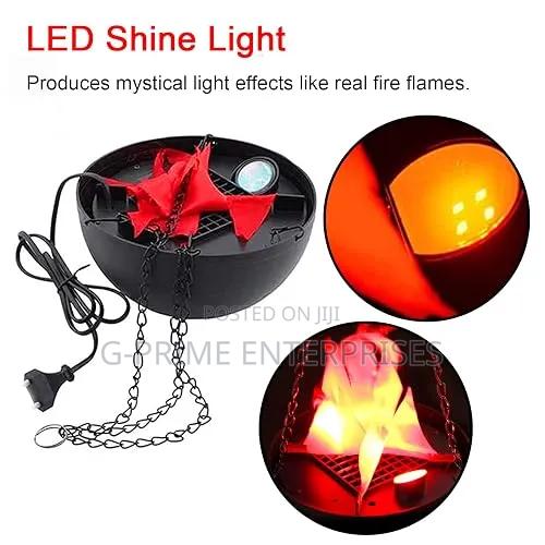 3D Fake Fire Light, Hanging Flame Effect,Lamp Prop for Halloween, - thumbnail 2