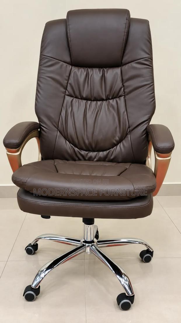 Office Chair;Brown Leather Executive Office Chair