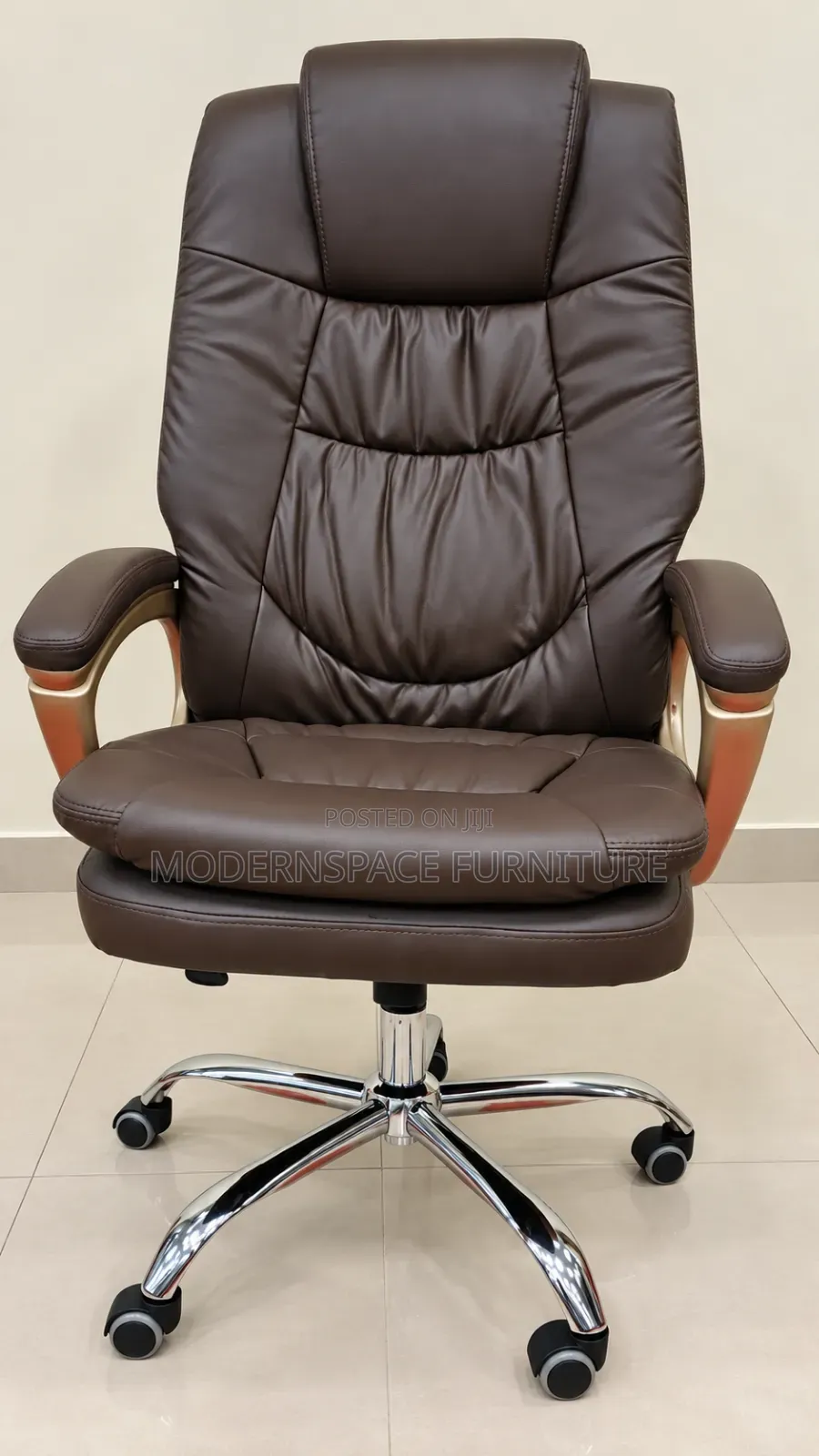 Office Chair;Brown Leather Executive Office Chair