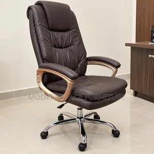 Office Chair;Brown Leather Executive Office Chair