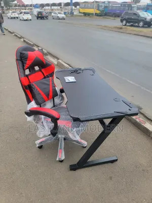 Modern Computer and Gaming Table and Gaming Chair