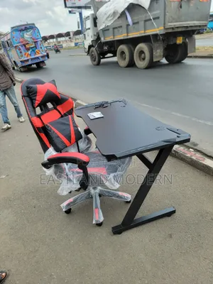Modern Computer and Gaming Table and Gaming Chair