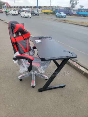 Modern Computer and Gaming Table and Gaming Chair