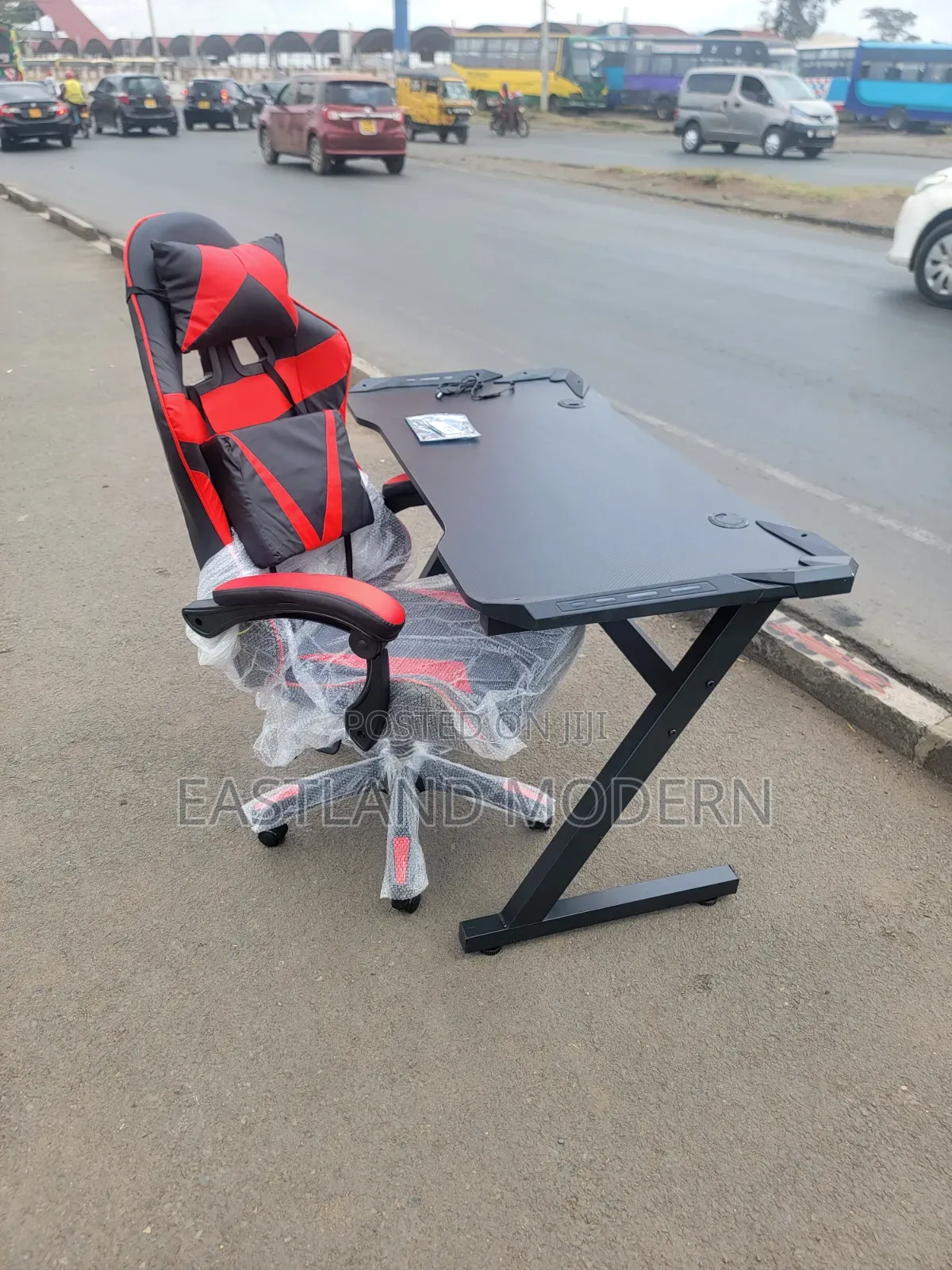 Modern Computer and Gaming Table and Gaming Chair