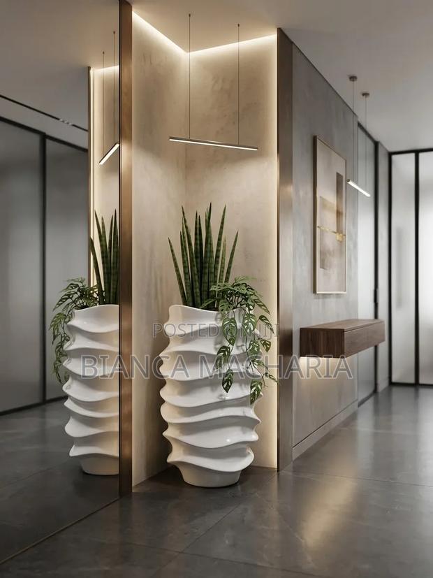 Wavy Fibreglass Pots & Planters