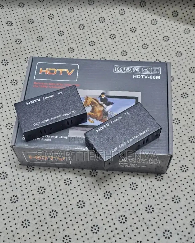 HDMI Extender Over Single Cat5/Cat6 Ethernet Cable Up to 60m/196ft